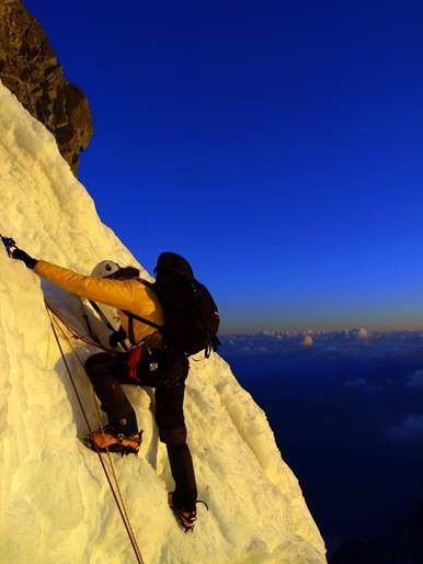 Jennie Wray Climbing Mt. Blanc