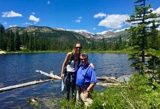 Whitney Wolfe on a hike with her Dad at Lost Lake