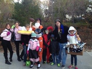 The Harris Law Firm celebrating Halloween with their family